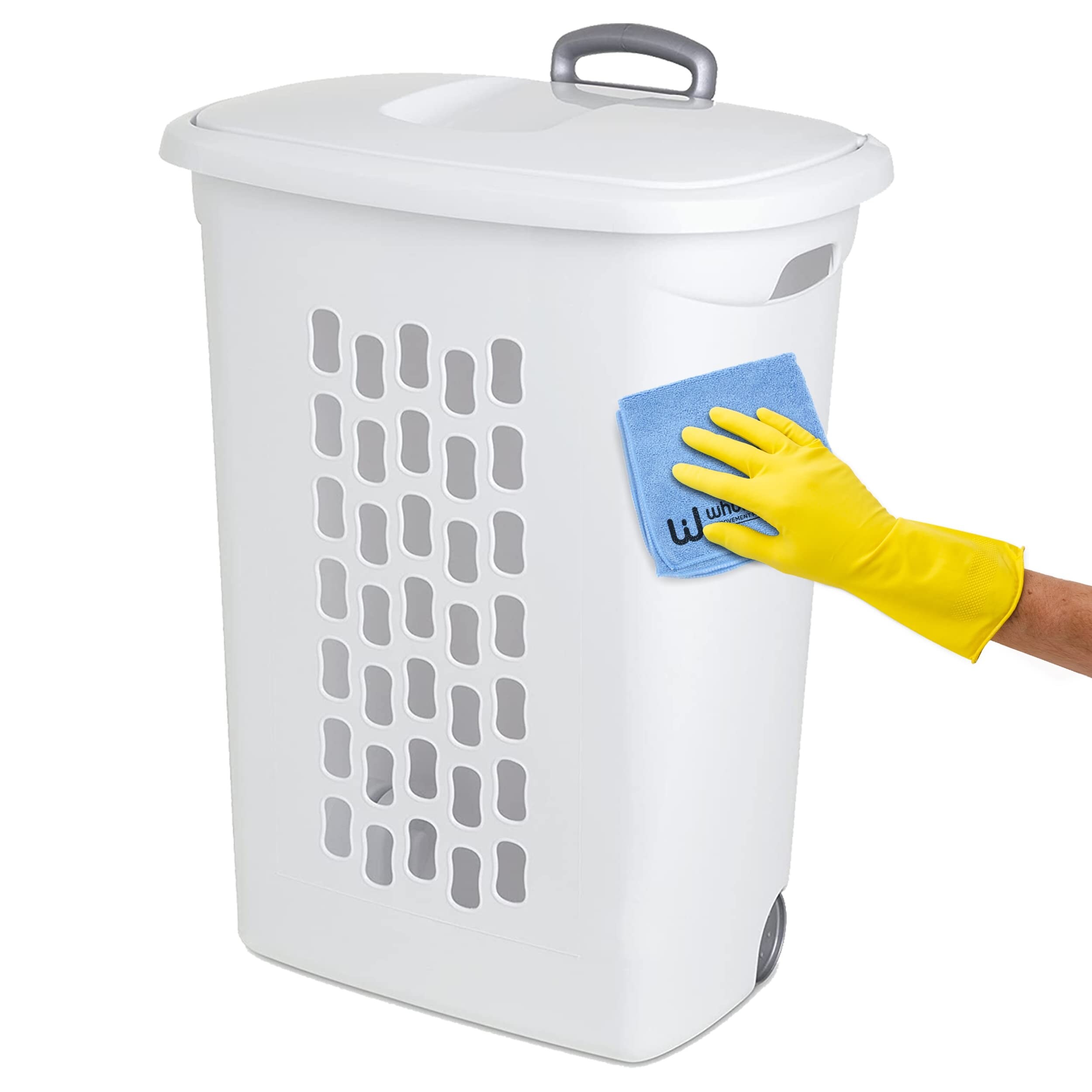 Laundry Basket On Wheels Buy Home Foldable Laundry Basket With Wheels
