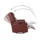 preview thumbnail 9 of 100, Echidna Transitional Genuine Leather Swivel Rocker Nursery Chair with Nailhead Trim by HULALA HOME