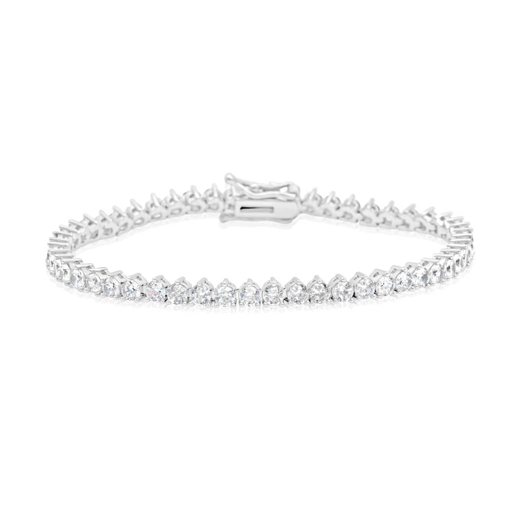 SHYMI Three Prong 3mm Round Tennis Bracelet