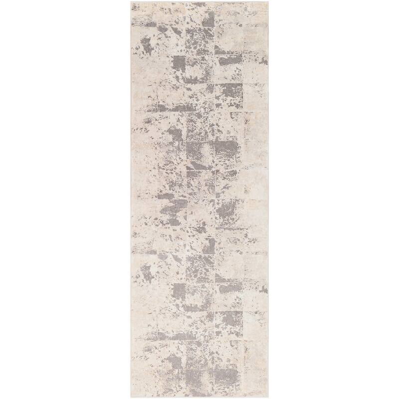 Livabliss Lhamo Contemporary Block Area Rug
