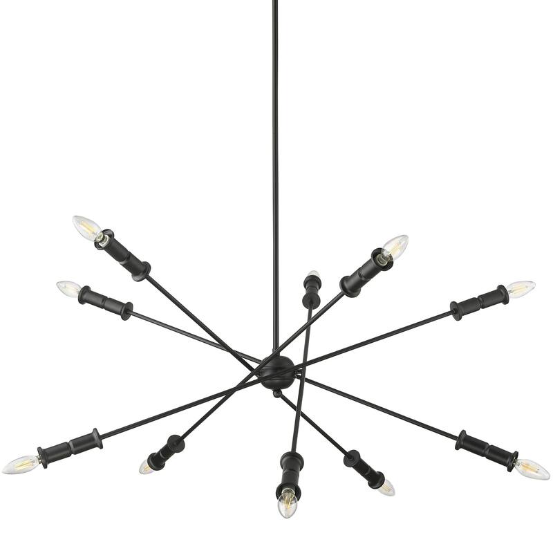 Millennium Lighting 29110 Potiss 10 Light 41" Wide Sputnik Chandelier - Matte Black