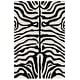 preview thumbnail 9 of 11, SAFAVIEH Handmade Soho Melie Zebra Pattern New Zealand Wool Area Rug 3'6" x 5'6" - Black/White - Rectangle