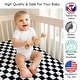 preview thumbnail 3 of 4, Sweet Jojo Designs Black & White Gingham Checkered Plaid Boy, Girl, Unisex/Gender Neutral 2 Pack Fitted Crib Sheets -Solid Black