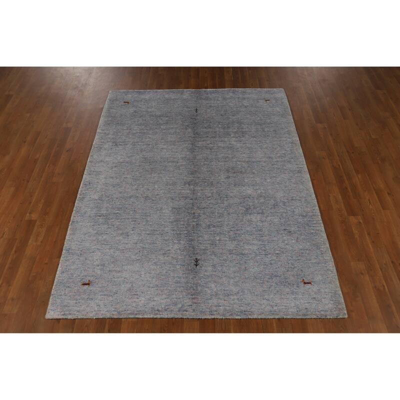 Hand Knotted Oriental 100% Wool Carpet Tribal Animal Pictorial Multi-Colored Gabbeh Area Rug - 7' 4'' X 5' 5''