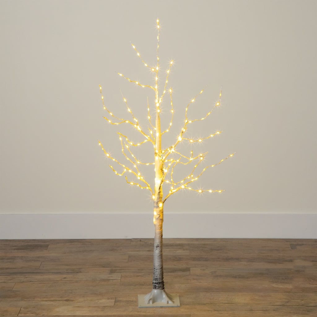 Pre-Lit Birch Christmas Tree - 4' - Warm White LED Lights