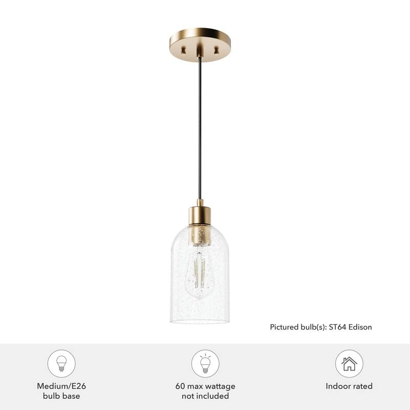Hunter Lochemeade 1-Light Mini Pendant - Kitchen Island, Dining Room - Modern Farmhouse, Contemporary, Industrial