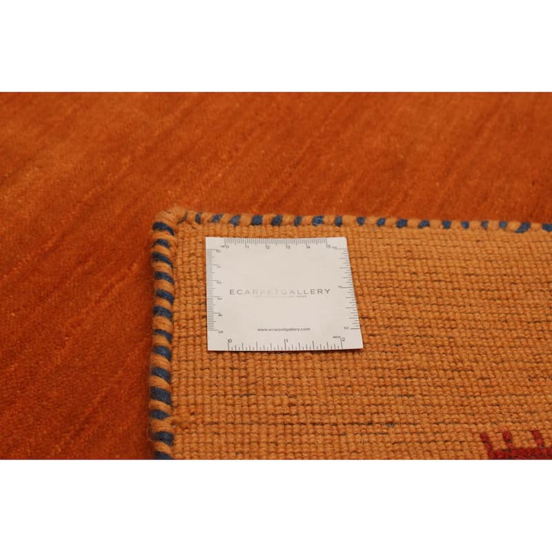 Kashkuli Gabbeh Burnt Orange Rug 2'6" x 6'5" - 2'6 x 6'5