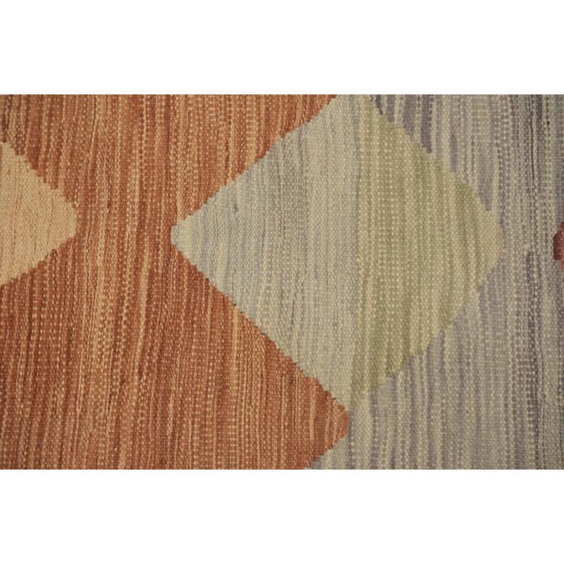 Hand Woven Oriental 100% Wool Carpet Southwestern Modern Multi-Colored Kilim Area Rug - 4' 1'' X 2' 0''