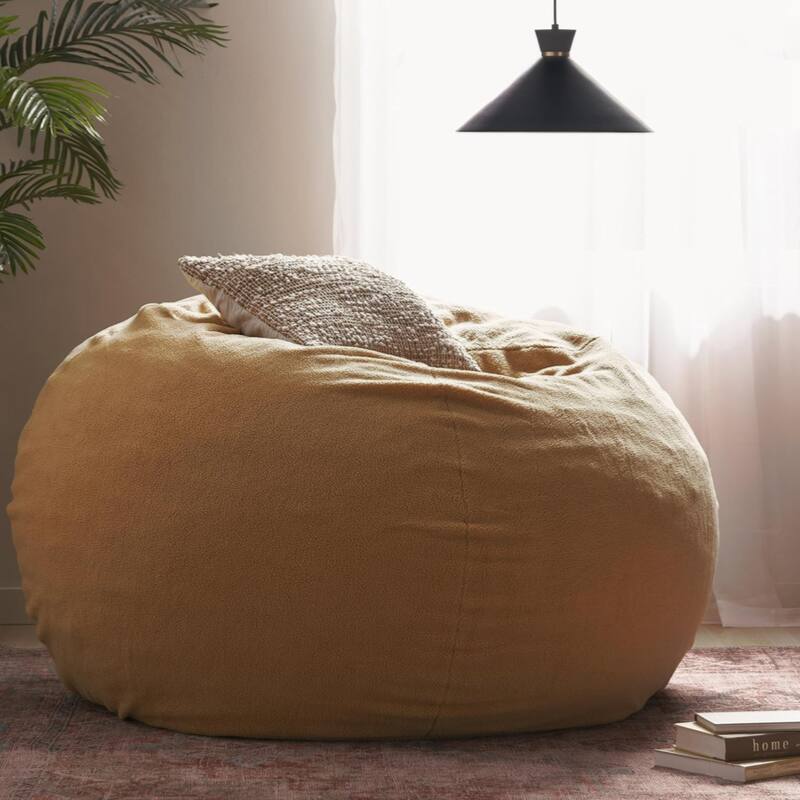 Comfortable High-Density Foam Bean Bag Chair for Kids and Adults, with Removable Microsuede Cover