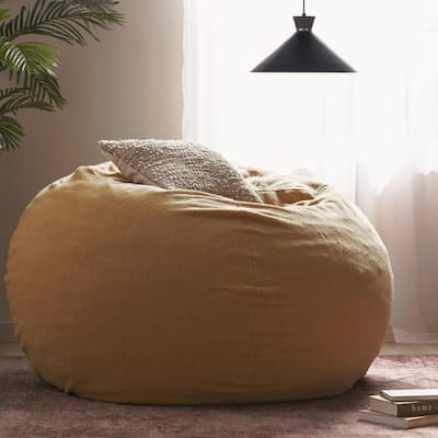 Comfortable High-Density Foam Bean Bag Chair for Kids and Adults, with Removable Microsuede Cover