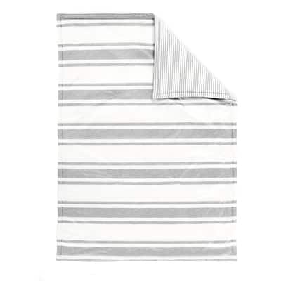 Lush Decor Baby Farmhouse Stripe Reversible Soft & Plush Oversized Blanket - 50" x 36"