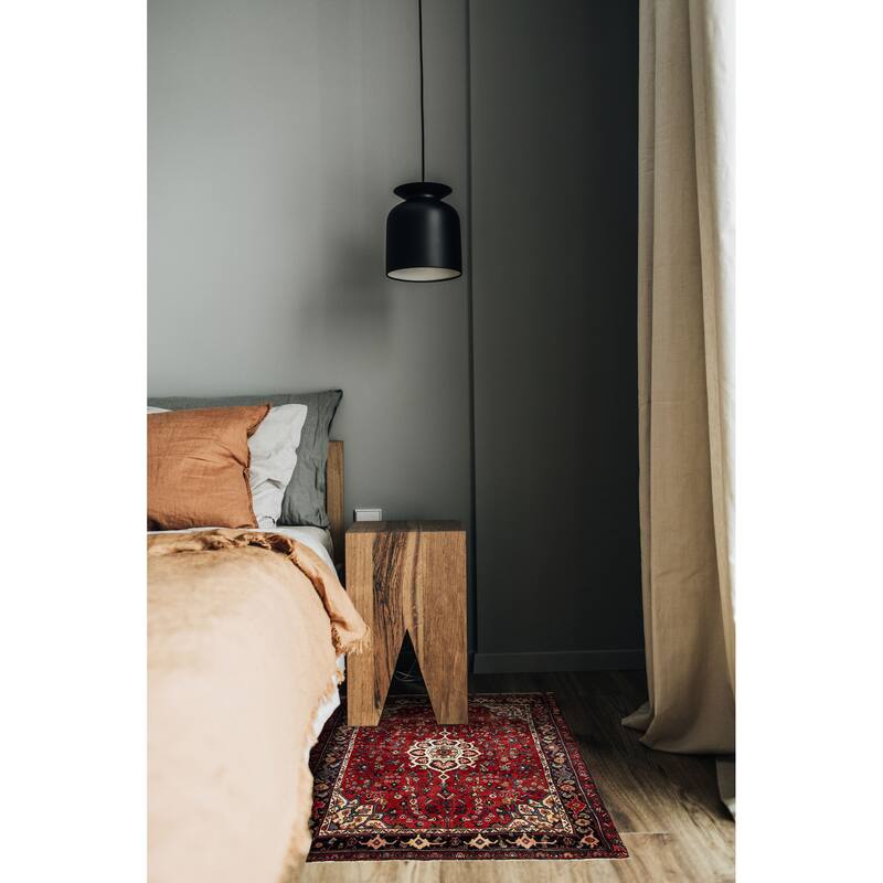 ECARPETGALLERY Hand-knotted Anadol Red Wool Rug - 3'8 x 4'8