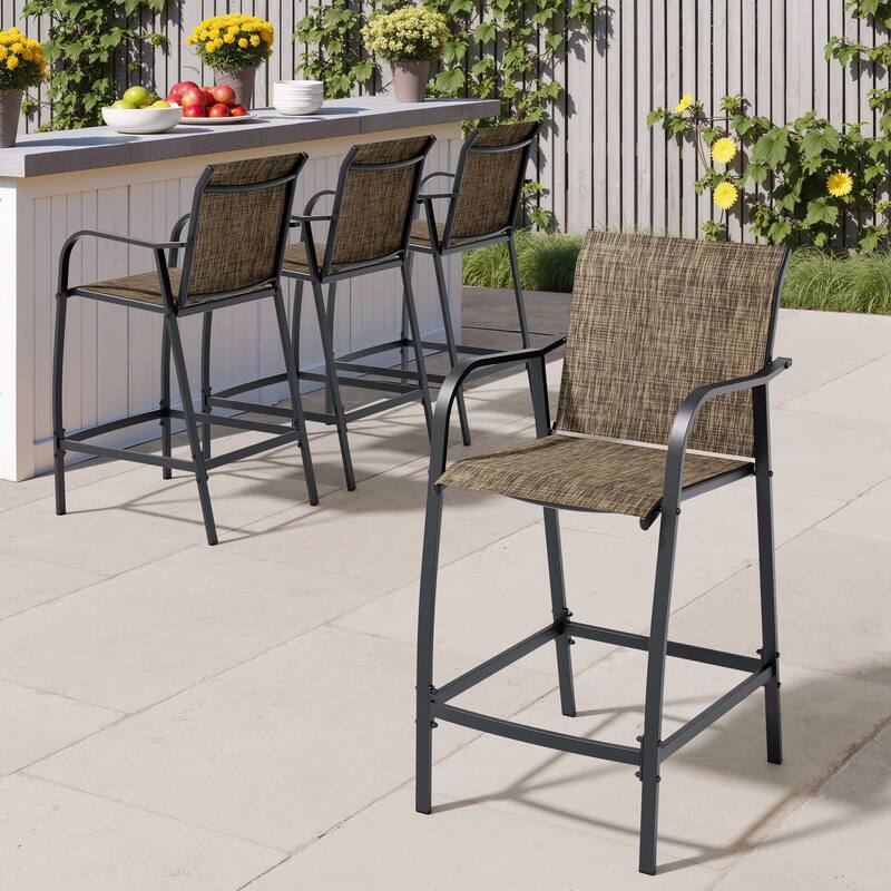 Outdoor Indoor Patio Bar Stools Lightweight Bar Chairs