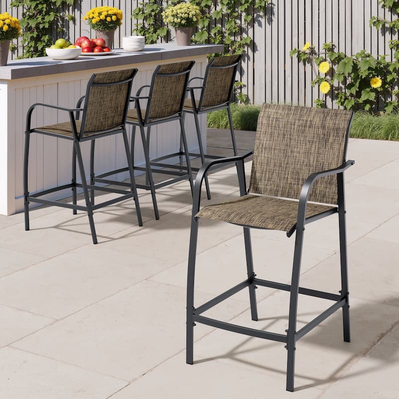 VredHom Outdoor Patio Bar Stools Lightweight Bar Chairs - 21.3" W x 22.5" D x 44" H