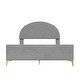 preview thumbnail 49 of 52, Velvet Upholstered Bed Frame with Headboar Footboard