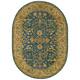 SAFAVIEH Handmade Antiquity Izora Traditional Oriental Wool Rug - 4'6" x 6'6" Oval - Blue