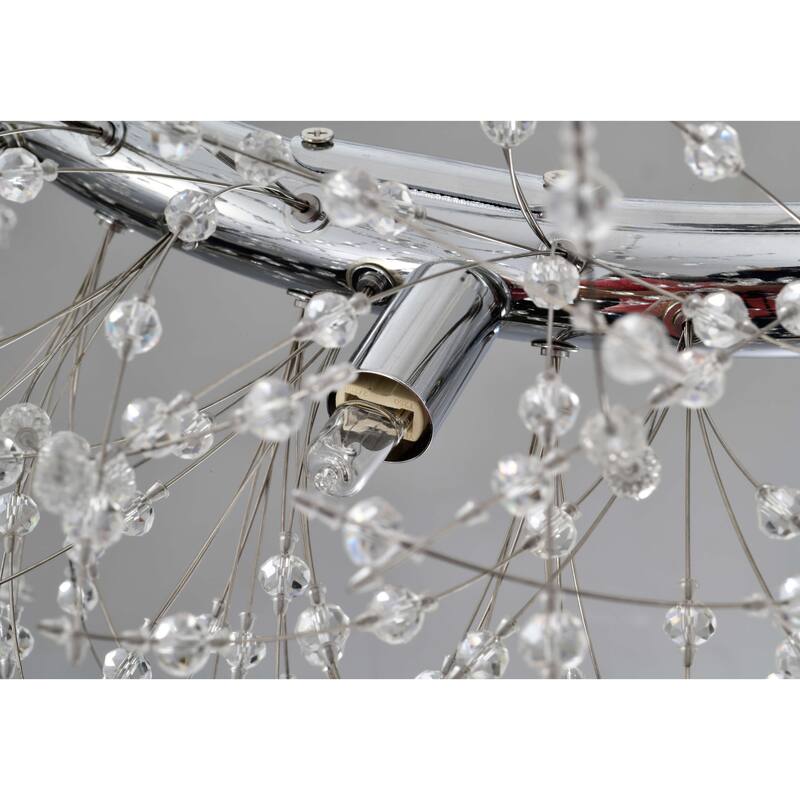 Liria 9-Light Chrome Clear Beads Firework Chandelier