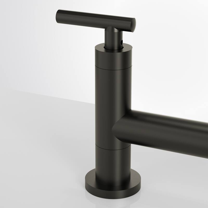 2-Handle Deck Mount Kitchen Faucet 2-Hole Bridge Kitchen Faucet with Side Sprayer