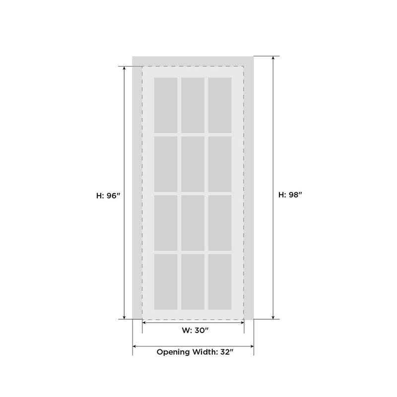 Interior Solid French Door / Mela 0716 Painted White / Single Regular Panel Frame Handle / Bathroom Bedroom Modern Doors
