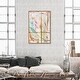 preview thumbnail 18 of 64, Bright Days, Pastel Bright Strokes Modern Gold Canvas Wall Art Print for Living Room