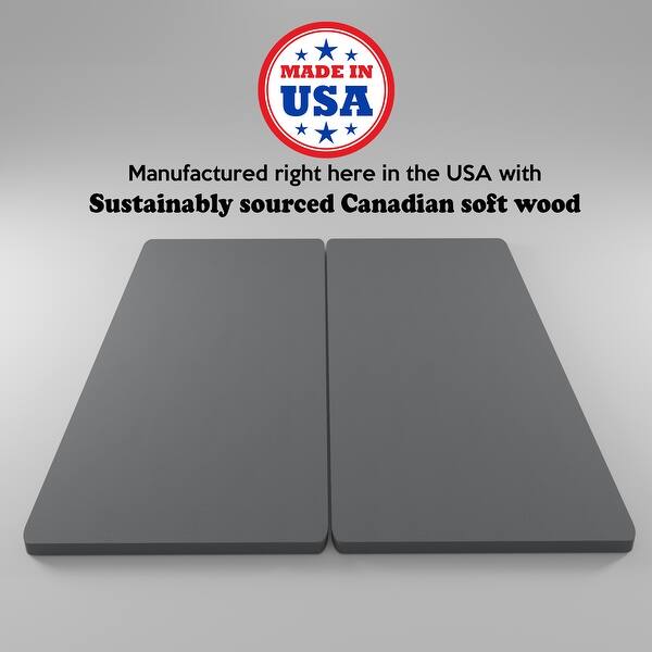 ONETAN, 1.5-Inch Split Bunkie Board for Mattress/Bed Support - Fully Assembled, Improved Comfort and Support, Gray