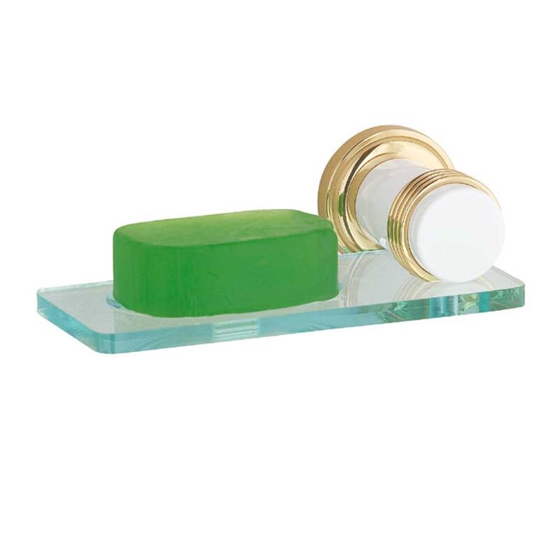 Glass Soap Dish Holder Victorian Spectrum Brass Bracket | Renovator's Supply