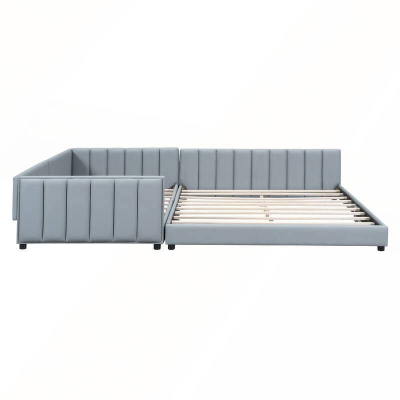 Queen Size and Twin XL Size Upholstered Platform Bed