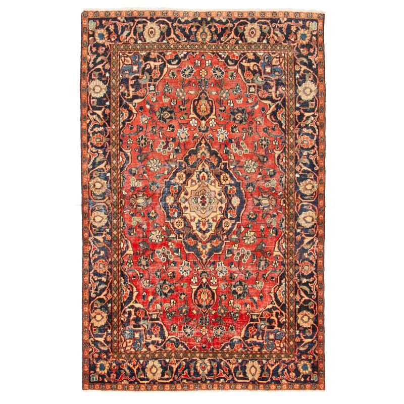 ECARPETGALLERY Hand-knotted Antalya Vintage Red Wool Rug - 4'3 x 6'6