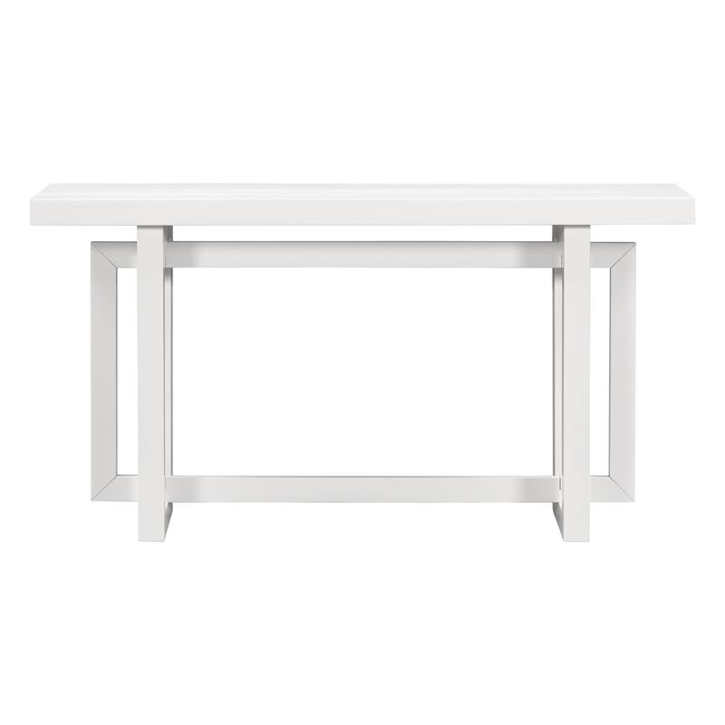 Console Table with Industrial-inspired Concrete Wood Top, Extra Long Entryway Table for Entryway, Hallway, Living Room