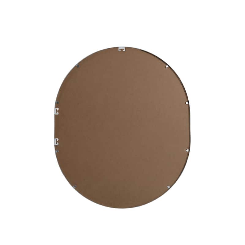 Indigo Home Metal Frame Oval Mirror 30x36 Inch