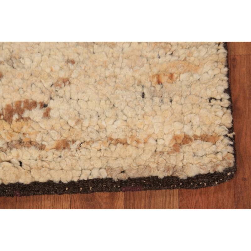 Moroccan Indian Accent Rug Handmade Abstract Foyer Wool Carpet - 2'0"x 3'0"
