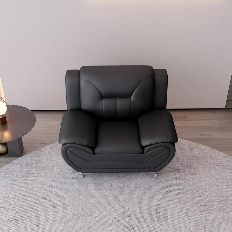 Sanuel 47.3" Wide Faux Leather Club Chair