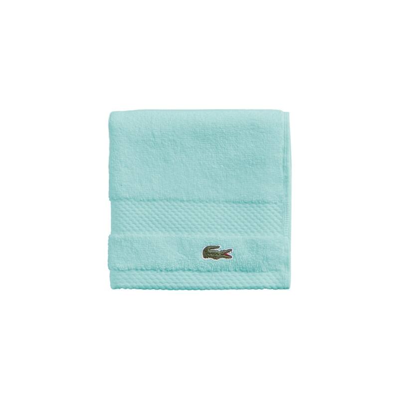 Lacoste Heritage Supima 100% Cotton Bath Towel, Hand Towel, Wash Cloth, and Bath Sheet - Mint - Wash Cloth