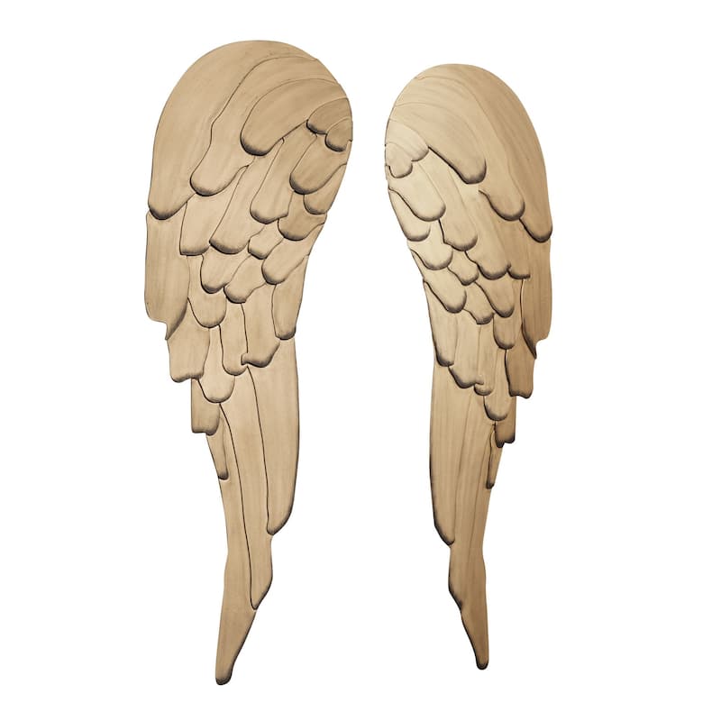 Angel Wings Recycled Steel Gold Wall Art