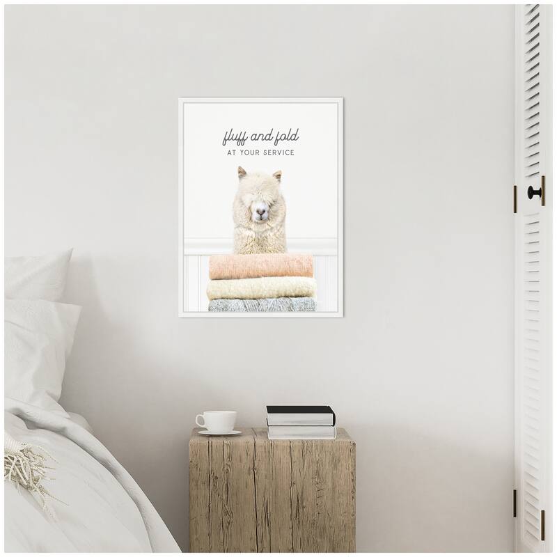 Kate and Laurel Sylvie Animal Fluff and Fold Framed Canvas by Amy Peterson
