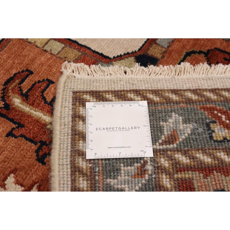 ECARPETGALLERY Hand-knotted Jules Sultane Ivory Wool Rug - 9'10 x 13'9