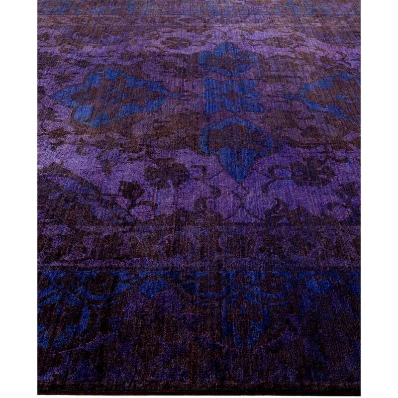 Overdyed One-of-a-Kind Hand-Knotted Area Rug - Purple - 8' 2" x 9' 10"