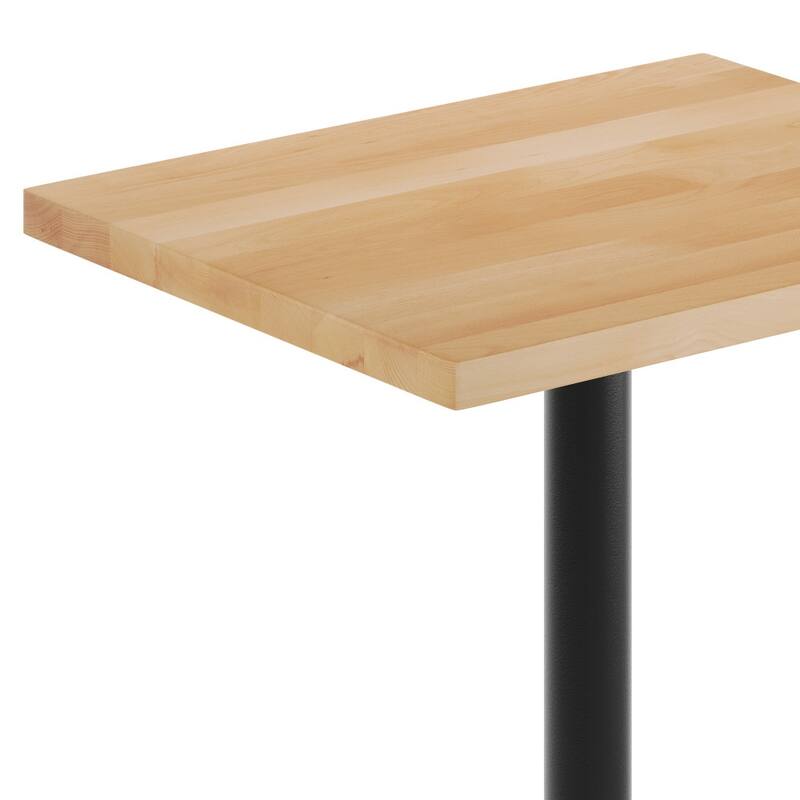 Rectangular Solid Wood Commercial Tabletop with 22" x 22" Dining Height X-Base