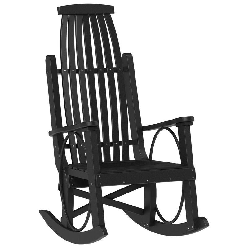 Poly Lumber Grandpa's Rocker - Black