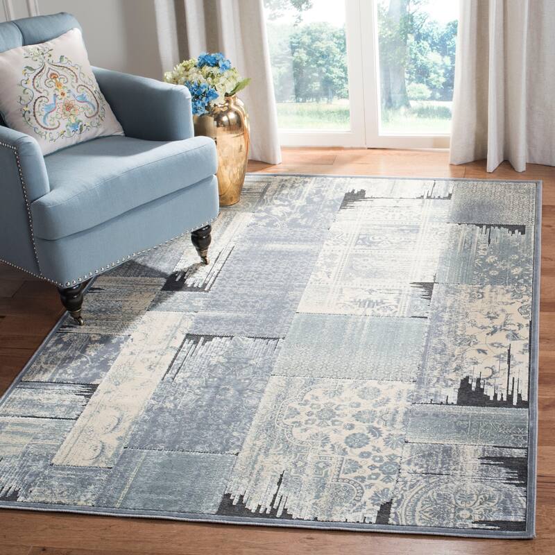 SAFAVIEH Paradise Paunita Modern Viscose Rug - 5'3" x 7'6" - Grey/Anthracite - Rectangle
