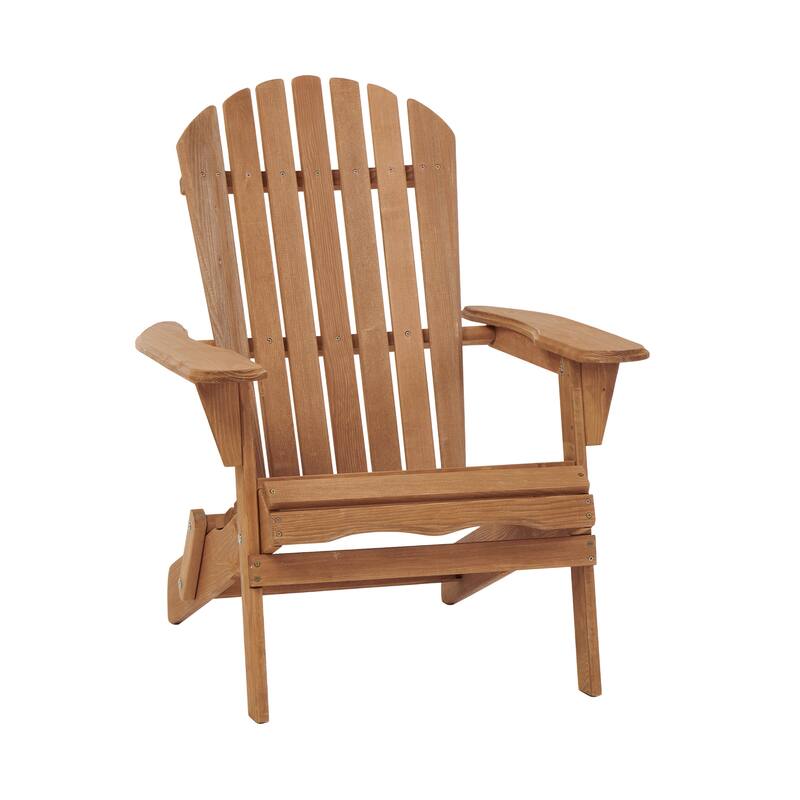 Wood Folding Adirondack Chairs (Set of 2)