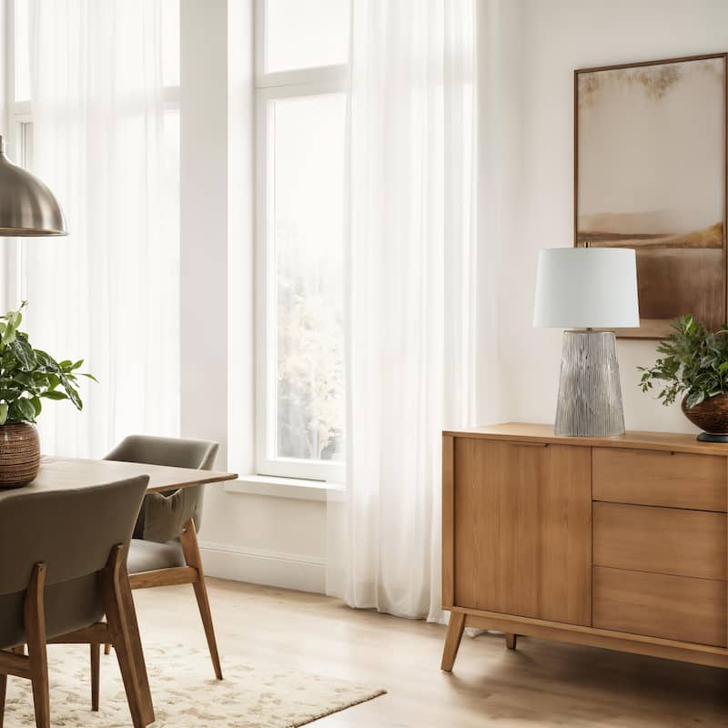 Everren Calma 30.0" Height Table Lamps, Grey Rock