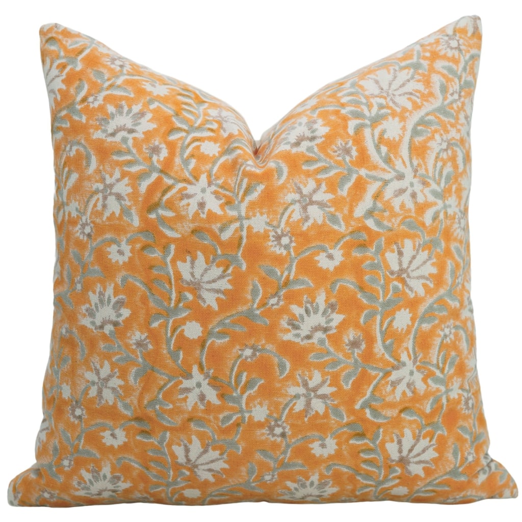 Cotton Farmhouse Block print pillow Cover - Aradhana