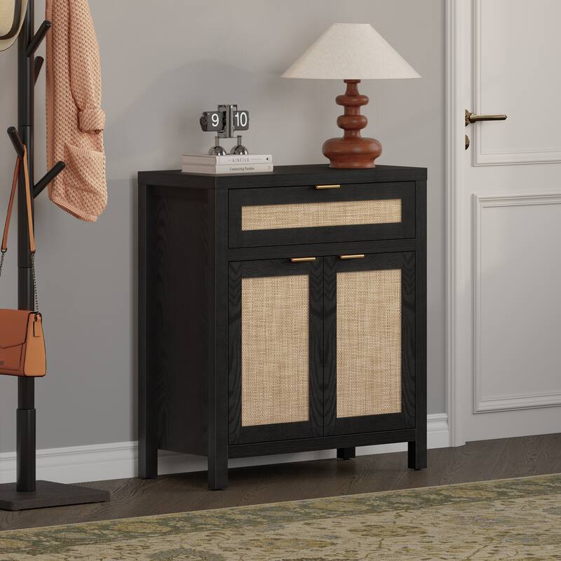 SICOTAS Farmhouse Sideboard Buffet Cabinet Set of 2 with Drawer - N/A