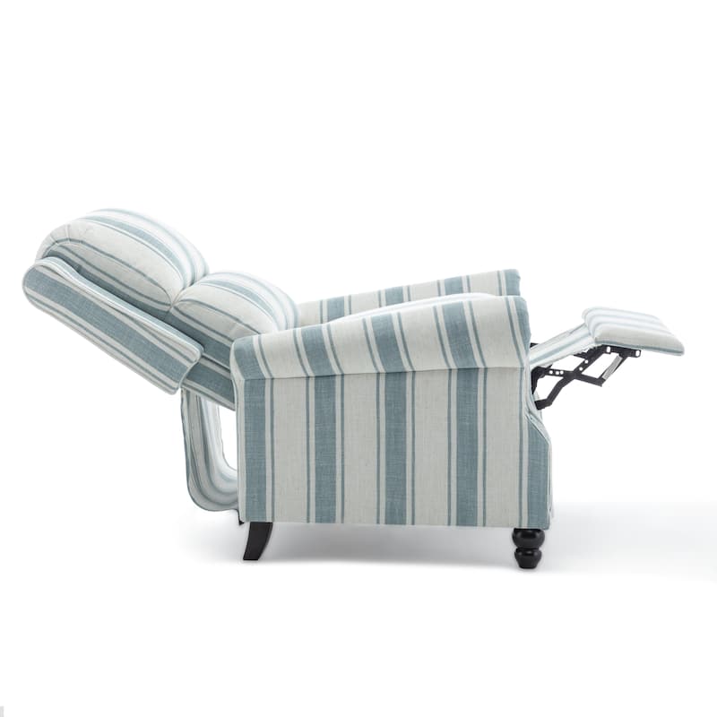2 Set Nail-head Padded Seat Pushback Recliner Chair
