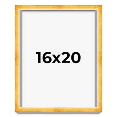 16x20 Shadow Box Frame Gold | 1.625 Inches Deep Real Wood Traditional