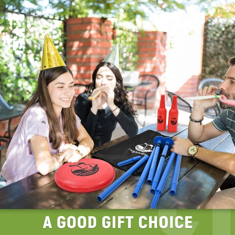 Outdoor Games Flying Disc Game Set, Fun Bottle Drop Yard Games