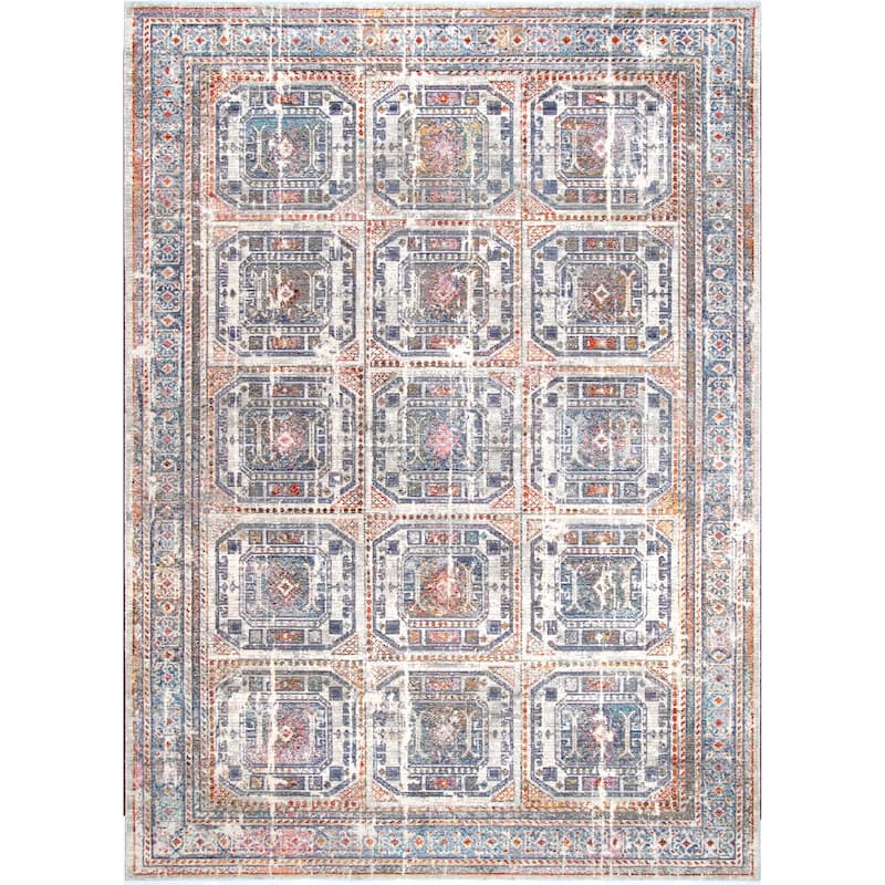 Nuloom Traditional Vintage Geometric Tiles Alonzo Area Rug