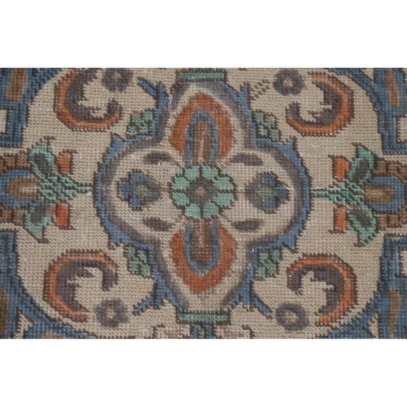 Hand Knotted Oriental 100% Wool Carpet Traditional Floral Beige & Ivories Tabriz Area Rug - 12' 9'' X 9' 9''
