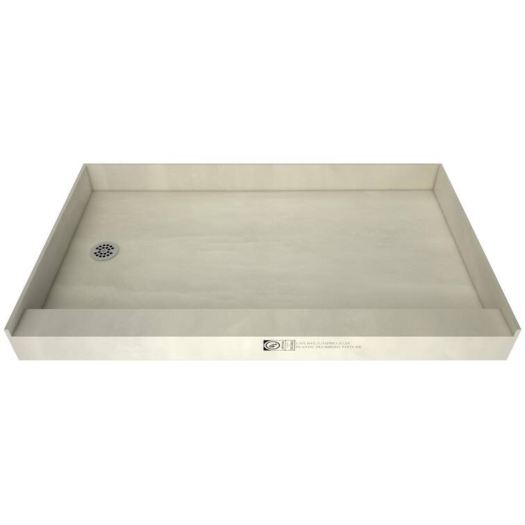 Tile Redi P4872LPVC Redi Base 72" x 48" Rectangular Shower Base with - Polished Chrome